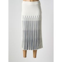 DEVERNOIS - Jupe mi-longue blanc en viscose - Femme - Taille 36 - Modz