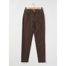 LOLA ESPELETA - Pantalon slim marron en coton - Femme - Taille 34 - Modz