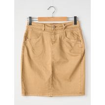 CREAM - Jupe mi-longue marron en coton - Femme - Taille 38 - Modz