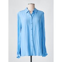 TONI - Chemisier bleu en cuir - Femme - Taille 40 - Modz