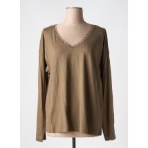 C'EST BEAU LA VIE - T-shirt marron en coton - Femme - Taille 46 - Modz
