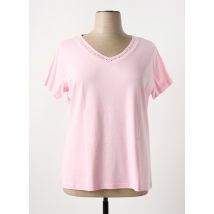 I.ODENA - T-shirt rose en coton - Femme - Taille 46 - Modz