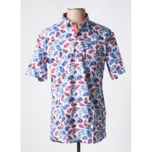 FOXX - Chemise manches courtes bleu en coton - Homme - Taille L - Modz