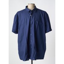 CAPTEN - Chemise manches courtes bleu en coton - Homme - Taille 4XL - Modz