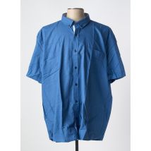 CAPTEN - Chemise manches courtes bleu en coton - Homme - Taille 4XL - Modz