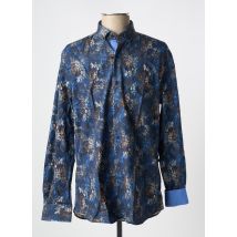 CAP 10 TEN - Chemise manches longues bleu en coton - Homme - Taille L - Modz