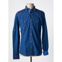 FOXX - Chemise manches longues bleu en coton - Homme - Taille M - Modz