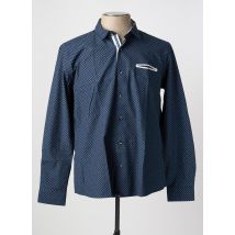 CAPTEN - Chemise manches longues bleu en coton - Homme - Taille 3XL - Modz