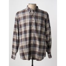 CAP 10 TEN - Chemise manches longues marron en coton - Homme - Taille 4XL - Modz