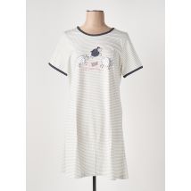 HAJO - Chemise de nuit blanc en coton - Femme - Taille 42 - Modz