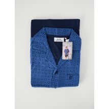 HAJO - Pyjashort bleu en coton - Homme - Taille 46 - Modz