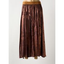 PLEASE - Jupe longue orange en polyester - Femme - Taille 40 - Modz