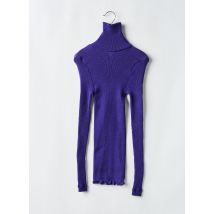 LISANZA - Pull col roulé violet en laine - Femme - Taille 38 - Modz