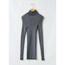 LISANZA - Pull col roulé gris en laine - Femme - Taille 40 - Modz