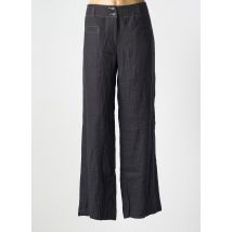 PAUSE CAFE - Pantalon large noir en lin - Femme - Taille 44 - Modz