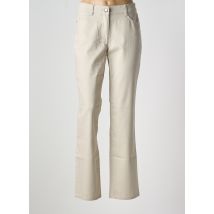 LEBEK - Jeans coupe droite beige en coton - Femme - Taille 50 - Modz