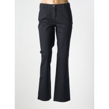 LEBEK - Pantalon droit noir en coton - Femme - Taille 40 - Modz