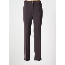 LEBEK - Pantalon droit marron en polyester - Femme - Taille 40 - Modz