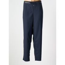 LEBEK - Pantalon droit bleu en polyester - Femme - Taille 50 - Modz