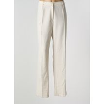 LISA CHESNAY - Pantalon droit beige en polyester - Femme - Taille 50 - Modz