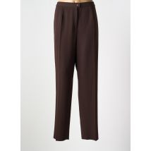 KARTING - Pantalon droit marron en polyester - Femme - Taille 52 - Modz