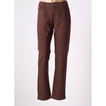 X-MAX - Pantalon droit marron en coton - Femme - Taille 46 - Modz