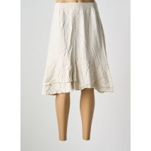 ANISS - Jupe mi-longue beige en lin - Femme - Taille 44 - Modz