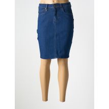 S.QUISE - Jupe mi-longue bleu en coton - Femme - Taille 40 - Modz