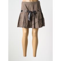 VUE SUR MER - Jupe courte marron en coton - Femme - Taille 40 - Modz