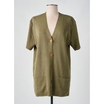DUGER - Gilet manches courtes vert en acrylique - Femme - Taille 38 - Modz