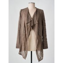 DUGER - Gilet manches longues marron en acrylique - Femme - Taille 38 - Modz