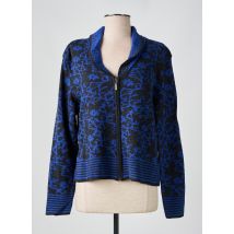 BRANDTEX - Gilet manches longues bleu en coton - Femme - Taille 46 - Modz