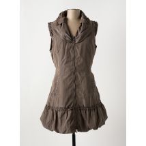 GLAMZ - Robe courte marron en polyester - Femme - Taille 46 - Modz