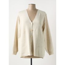DUGER - Gilet manches longues beige en merinos - Femme - Taille 44 - Modz