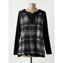 S.QUISE - T-shirt noir en polyester - Femme - Taille 44 - Modz