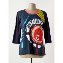 S.QUISE - T-shirt bleu en coton - Femme - Taille 48 - Modz