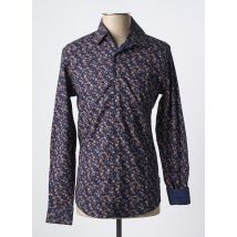 IZAC - Chemise manches longues bleu en coton - Homme - Taille S - Modz