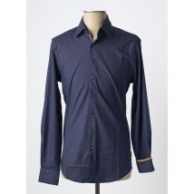IZAC - Chemise manches longues bleu en coton - Homme - Taille S - Modz
