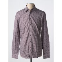 IZAC - Chemise manches longues rouge en coton - Homme - Taille S - Modz