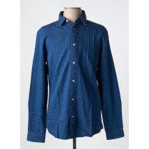 SELECTED - Chemise manches longues bleu en coton - Homme - Taille L - Modz
