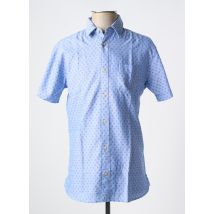 SELECTED - Chemise manches courtes bleu en coton - Homme - Taille M - Modz