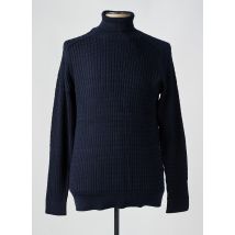 SELECTED - Pull col roulé bleu en coton - Homme - Taille L - Modz