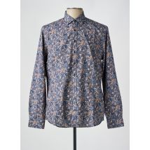 IZAC - Chemise manches longues bleu en coton - Homme - Taille L - Modz