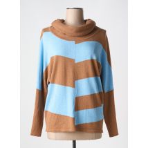 MARBLE - Pull col roulé marron en coton - Femme - Taille 42 - Modz