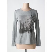 LE COMTE - T-shirt gris en coton - Femme - Taille 42 - Modz