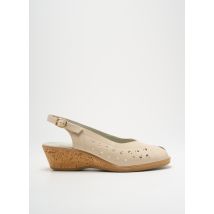 JENNY - Sandales/Nu pieds beige en cuir - Femme - Taille 41 - Modz