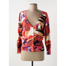 SO ABSOLUE - Gilet manches longues rouge en coton - Femme - Taille 36 - Modz