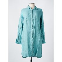 LA CIBLE ROUGE - Robe mi-longue bleu en lin - Femme - Taille 46 - Modz