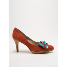 PERLATO - Escarpins orange en cuir - Femme - Taille 40 - Modz