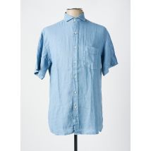 LEVORATTO - Chemise manches courtes bleu en lin - Homme - Taille M - Modz